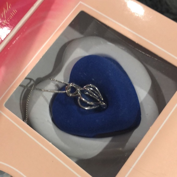 A Set Pink Box Love Wish Pearl Necklace Set Oyster Drop Pendant - Picture 7 of 8